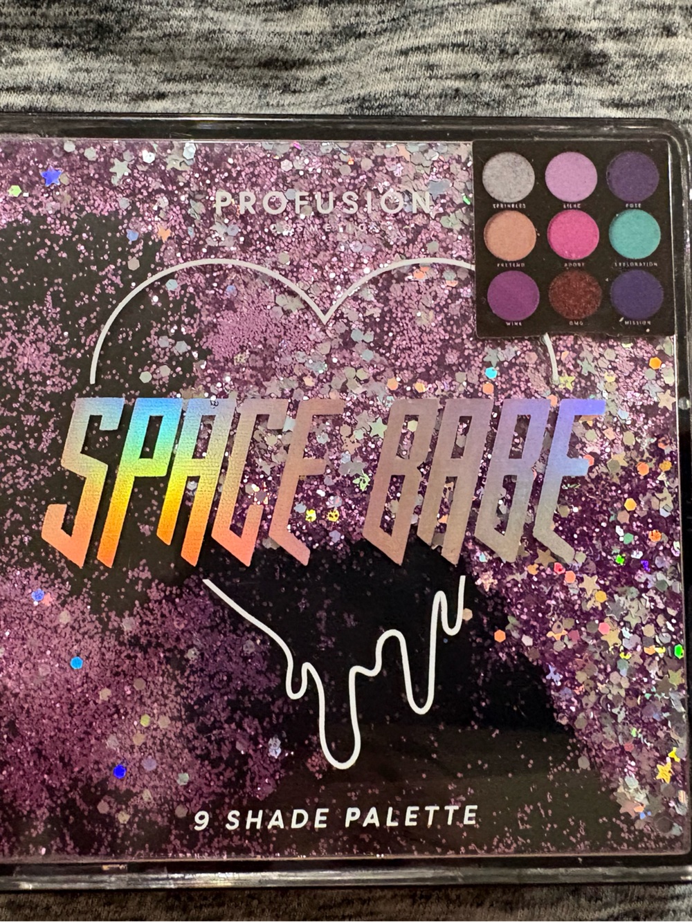 Profusion Cosmetics Space Babe Eyeshadow Palette - Purple Pink Teal Brown Gold